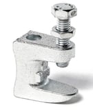 Thumbnail of Silver colored metal beam clamp, C-shaped with a threaded bolt through one end